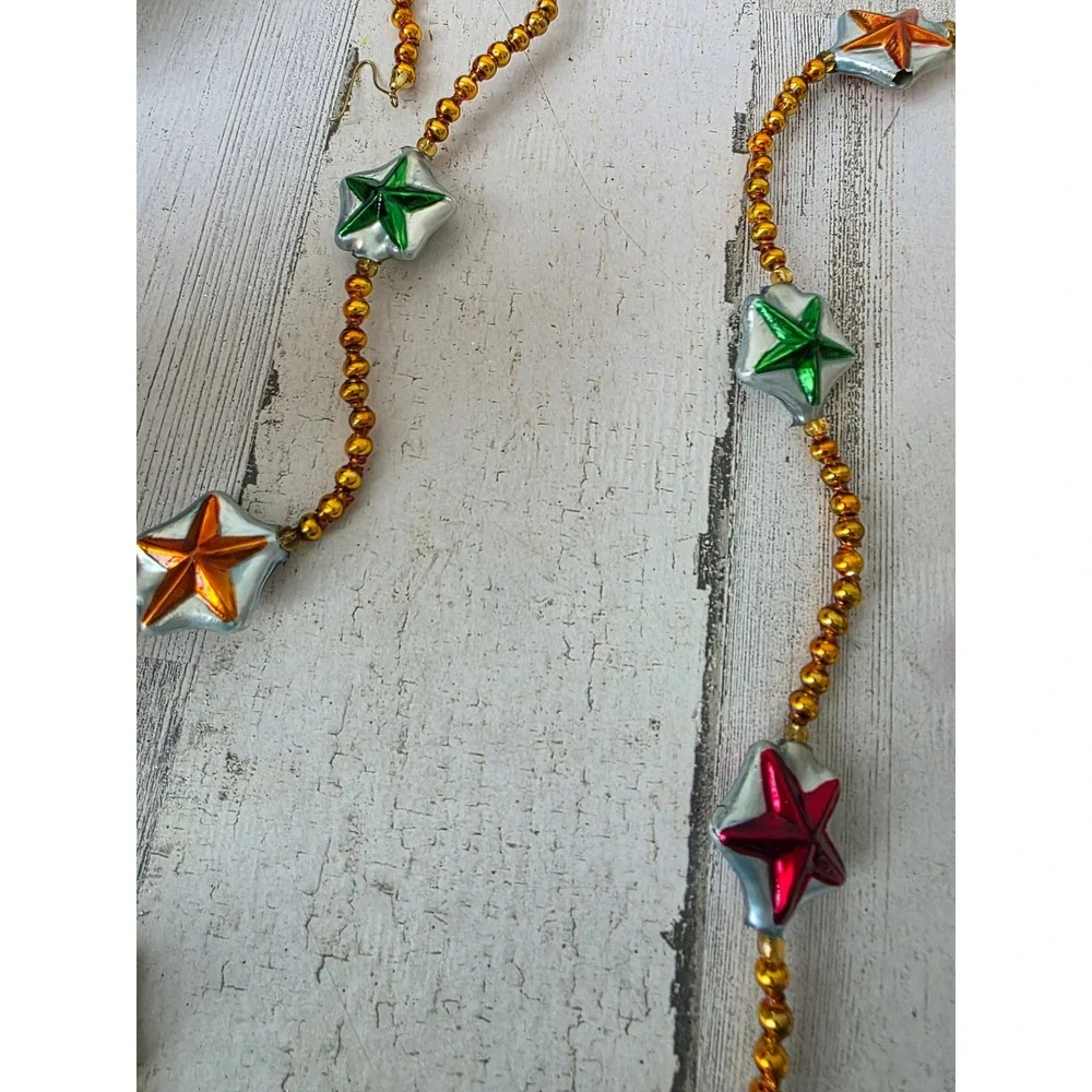 Vintage radko starburst star garland‎ AS IS glass RARE beaded Beach nautical